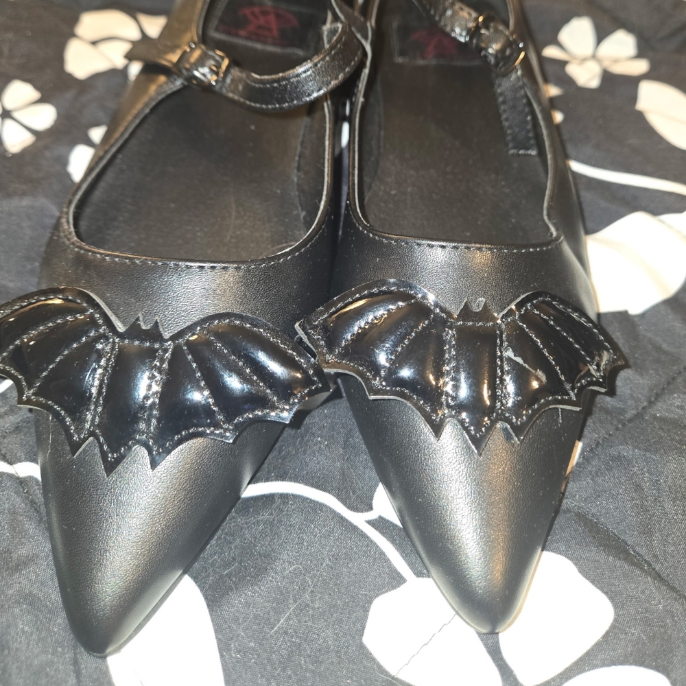 Dagger Mary Jane Bat-Blackout Strangecvlt Flats